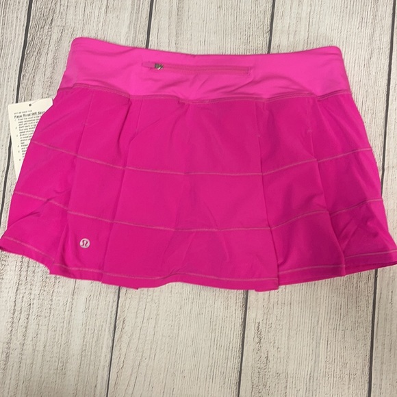 NWT Lululemon Pace Rival Tennis Skirt POW Pink Regular 6 - Picture 3 of 15